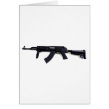 Tactical AK47 Assault Rifle Left Profile Cards