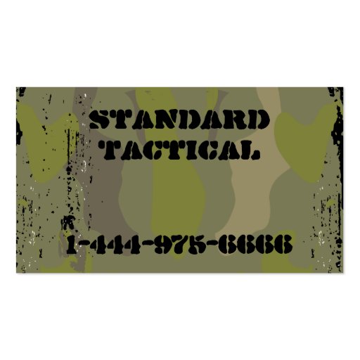 Tactical Camo Business Card Template (front side)
