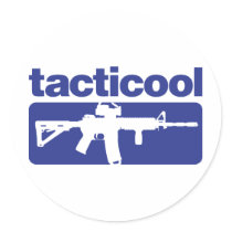 Tacticool - Blue Round Stickers