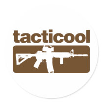 Tacticool - Brown Round Stickers