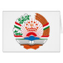 Tadjikistan Coat of Arms cards by FlagTshirts Tadjikistan Coat of Arms cards