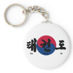 Tae Kwon Do Flag back Keychains