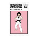 Tae Kwon Do Princess Postage Stamps