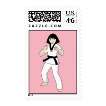 Tae Kwon Do Princess Postage Stamps