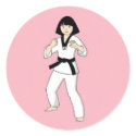 Tae Kwon Do Princess Stickers
