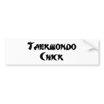Taekwondo Chick bumper stickers by Birthdaybash Taekwondo Chick bumper stickers
