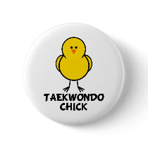 Taekwondo Chick buttons by chicktshirts8 Taekwondo Chick buttons