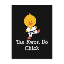 Taekwondo Chick Postcard