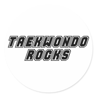 Taekwondo Rocks Round Sticker by dustin1175