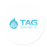 TAG You're it! - Sticky Grenade Halo game gamer Round Sticker