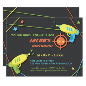 Tagged for Laser Tag Birthday Party Invitations