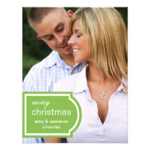 Tagged Photo Christmas Card-lime Invitations