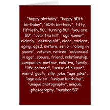 TAGGING YOUR 50TH BIRTHDAY! CARD