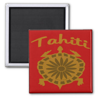 Tahiti Turtle 2 Inch Square Magnet