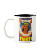 Tahiti Vintage Travel Poster Coffee Mugs