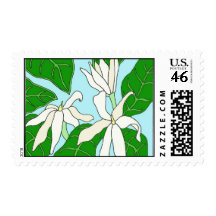 Tahitian Gardenia Postage Stamps