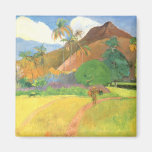 Tahitian Landscape, Mountains Tahiti, Paul Gauguin Magnets