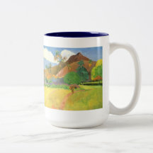 Tahitian Landscape, Mountains Tahiti, Paul Gauguin Mug