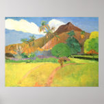 Tahitian Landscape, Mountains Tahiti, Paul Gauguin Posters