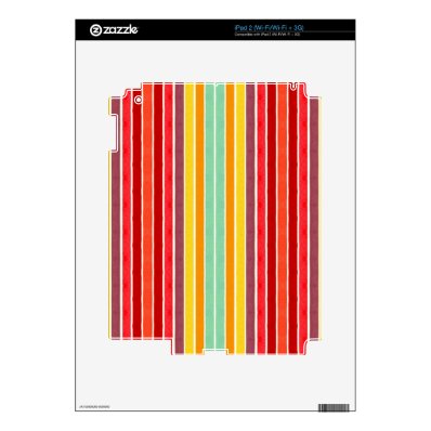 Tahitian Retro Stripe Series #2 iPad 2 Decals
