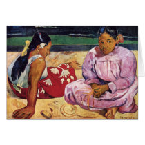Tahitian Women on the Beach, Paul Gauguin Greeting Card