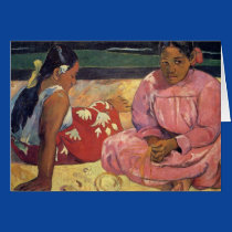 'Tahitian Women on the Beach' - Paul Gauguin Card cards