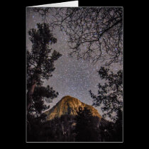 Tahquitz Peak at Night Greeting Card cards