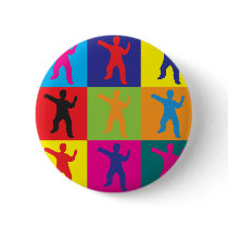 Tai Chi Pop Art buttons