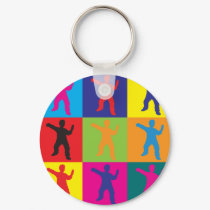 Tai Chi Pop Art keychains