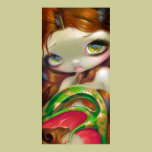 Tail of Mossy Gold ART PRINT big eye mermaid