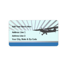 Taildragger Airplane Custom Address Label