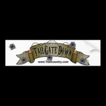 Tailgate Down Bumper Sticker bumper stickers