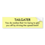 TAILGATER, You do realize that I'm trying to pi... Bumper Stickers