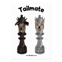 Tailmate Chess Queen Dogs Business Cards