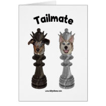 Tailmate Chess Queen Dogs Card