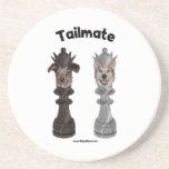Tailmate Chess Queen Dogs Drink Coasters