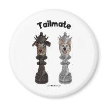 Tailmate Chess Queen Dogs Fridge Magnets