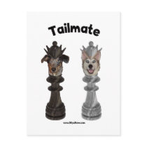Tailmate Chess Queen Dogs Postcards