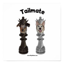Tailmate Chess Queen Dogs Print