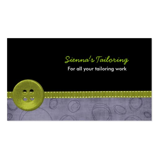 Tailoring Business Card Templates (front side)