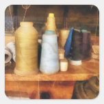 Tailor's Thread Square Stickers