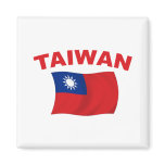 Taiwan Flag 3 Fridge Magnets