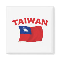 Taiwan Flag 3 Fridge Magnets