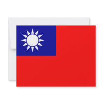 Taiwan flag custom invitations
