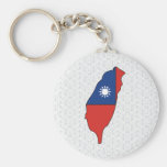 Taiwan Flag Map full size Keychain