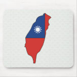 Taiwan Flag Map full size Mousepad