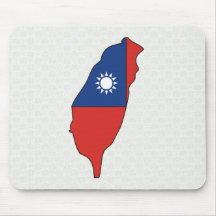 Taiwan Flag Map full size Mousepad