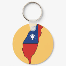 Taiwan flag map keychains