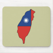 Taiwan flag map mouse pads