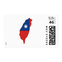 Taiwan flag map postage by FlagStore Taiwan flag map postage